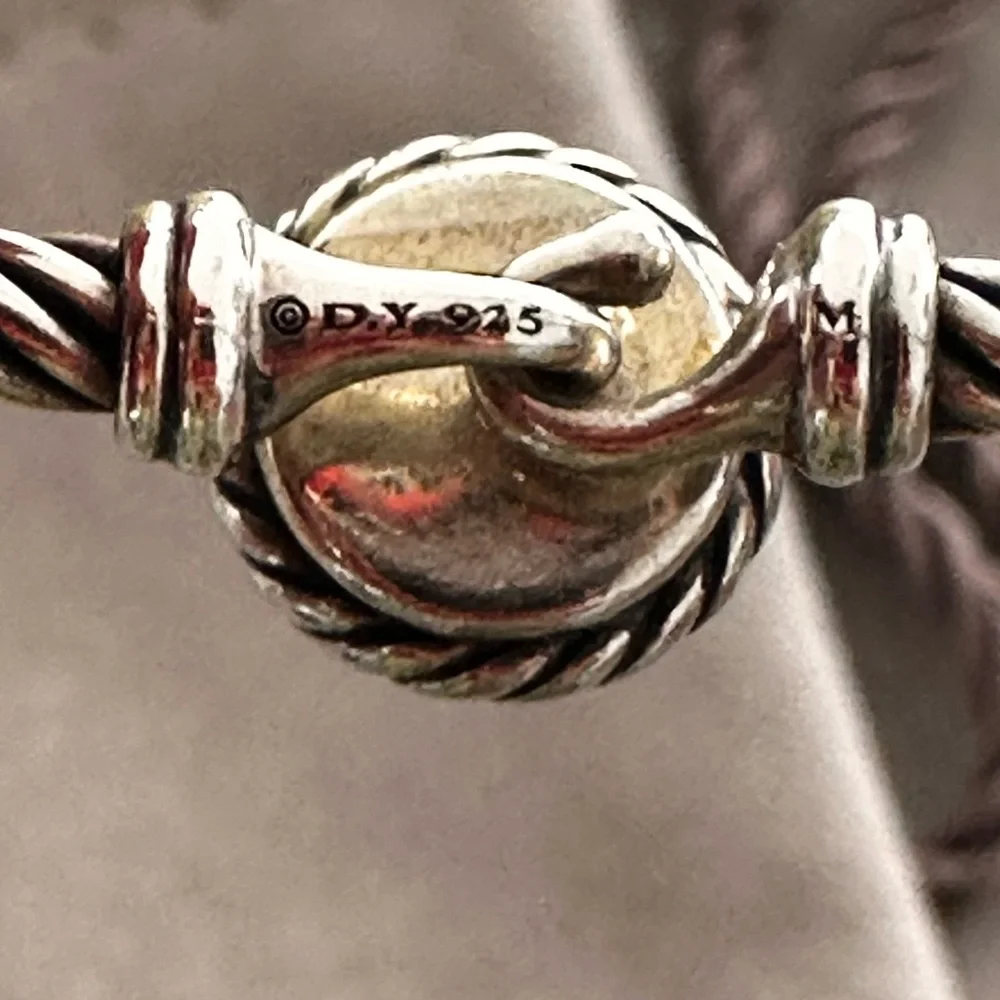 🩷David Yurman Silver Bracelet with amethyst Châtelaine Bracelet silver 925 - Picture 7 of 11